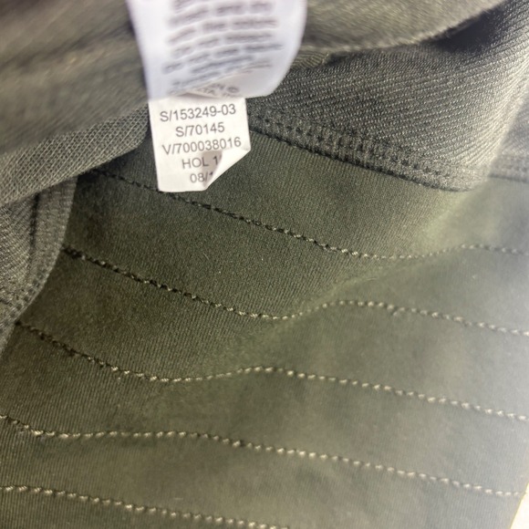 Athleta Moto Leggings Olive Womens Size 6 Ribbed Panel Zipper Athleisure Pants - Picture 4 of 16